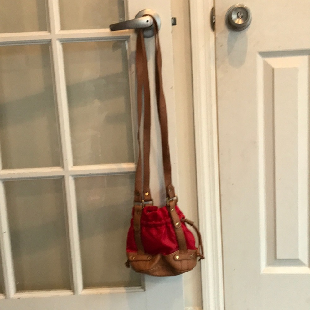 Cooperative small red crossbody bag